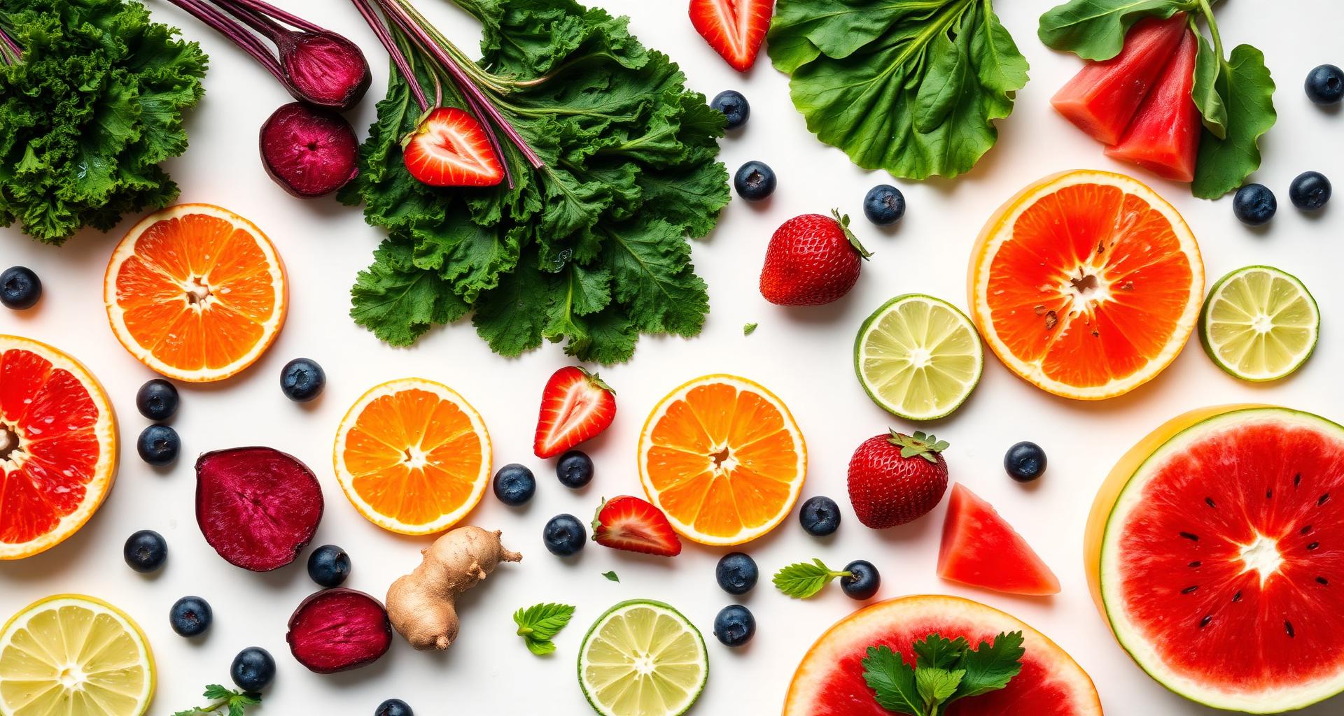 Fresh fruits and cold-pressed juice